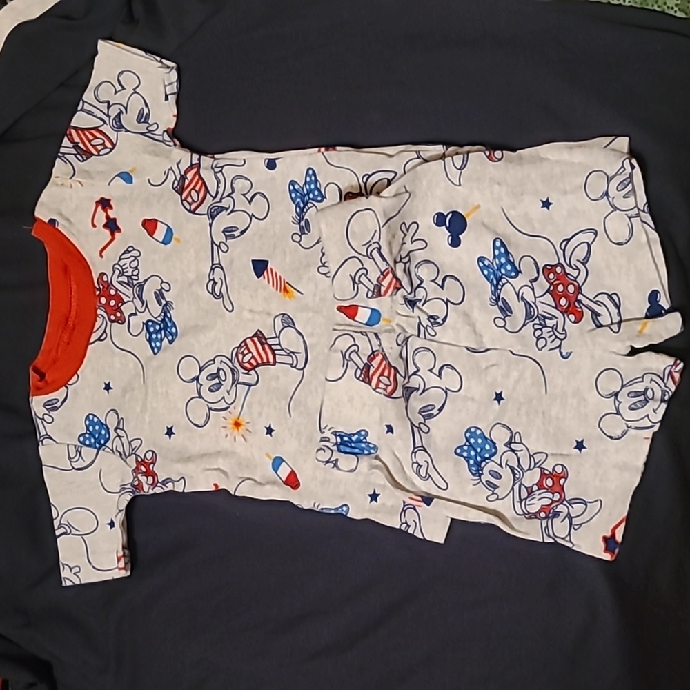 18 Month Disney Mickey Mouse Red, White and Blue short set